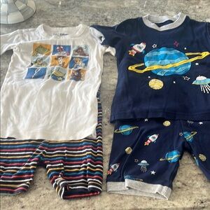 Kids Pajamas Set - Blue and White